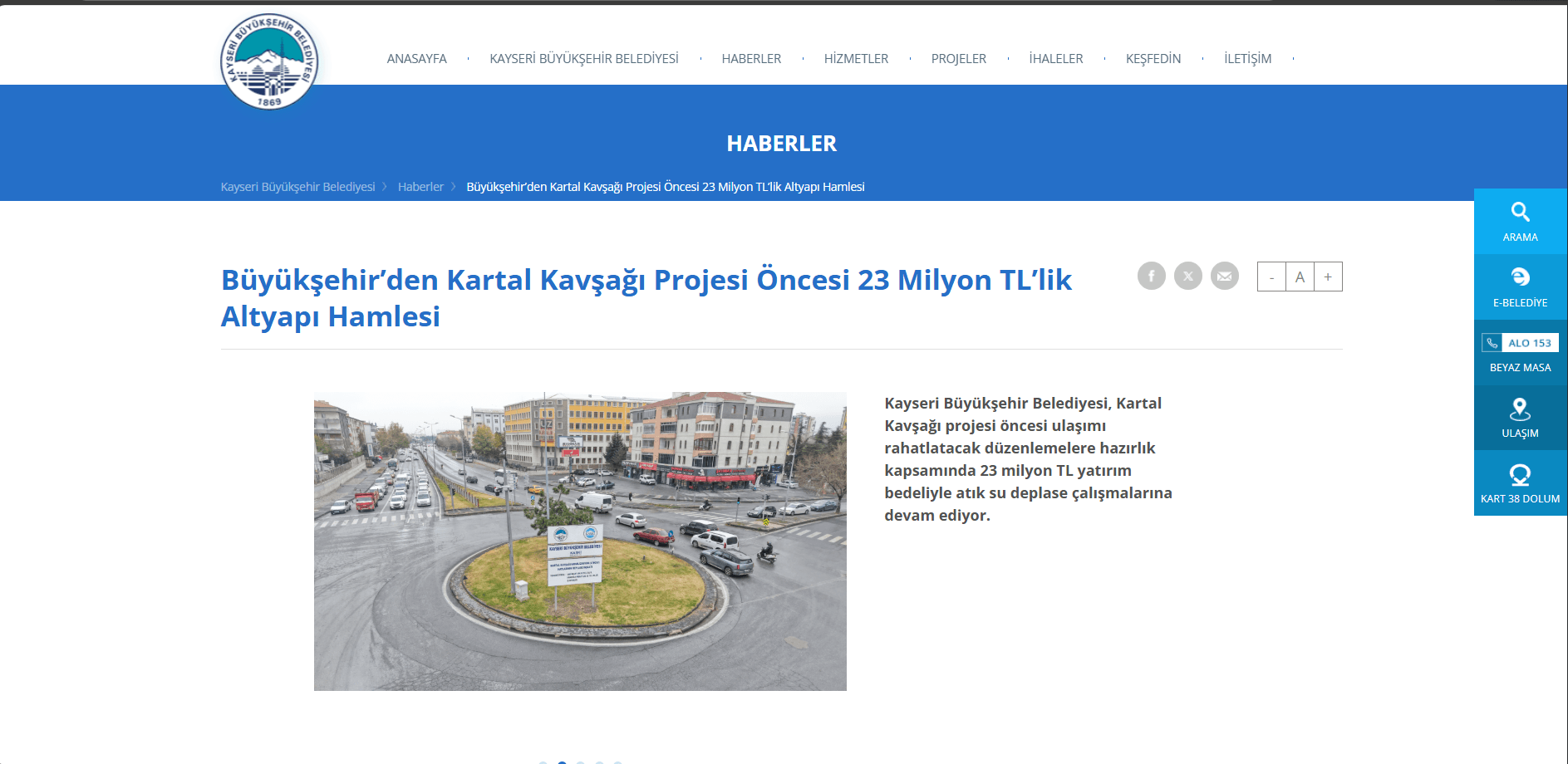 Büyükşehir'den Kartal Kavşağı Projesi Öncesi 23 Milyon TL'lik Altyapı Hamlesi